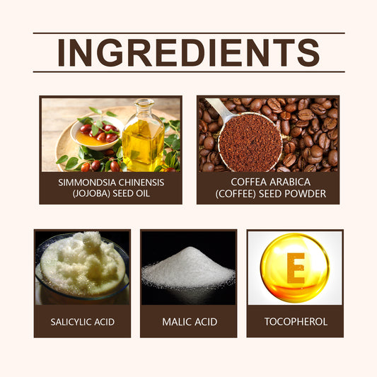 East Moon Coffee Facial Scrub, Men's Facial Hair Cleanser Pores Refreshing Comfort Cleansing Cream